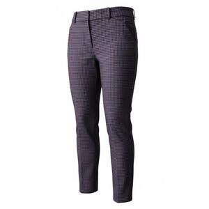 LOFT Marisa Skinny Ankle Pants Women’s Size 12 Purple Geometric Stretch Workwear